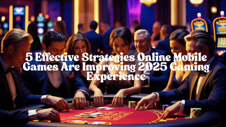 Online Mobile Games: 5 Effective Strategies Online Mobile Games Are Improving 2025 Gaming Experience