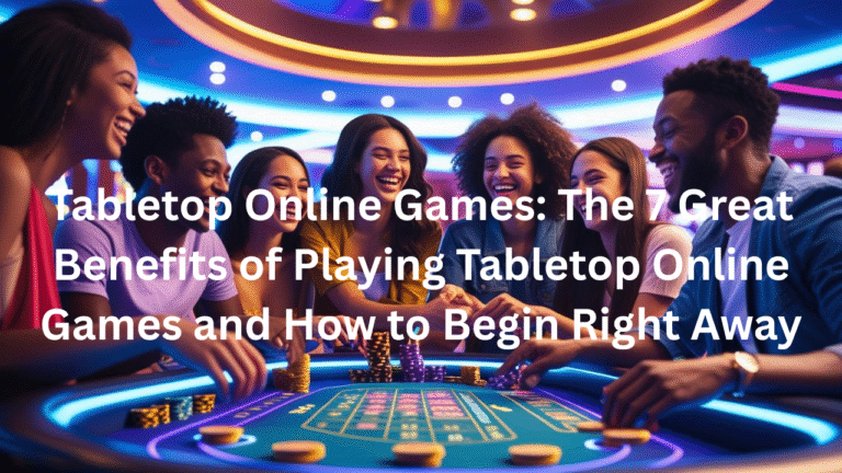 Tabletop Online Games: The 7 Great Benefits of Playing Tabletop Online Games and How to Begin Right Away