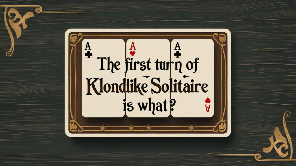 klondike solitaire turn one