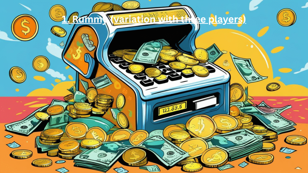 1. Rummy (variation with three players)