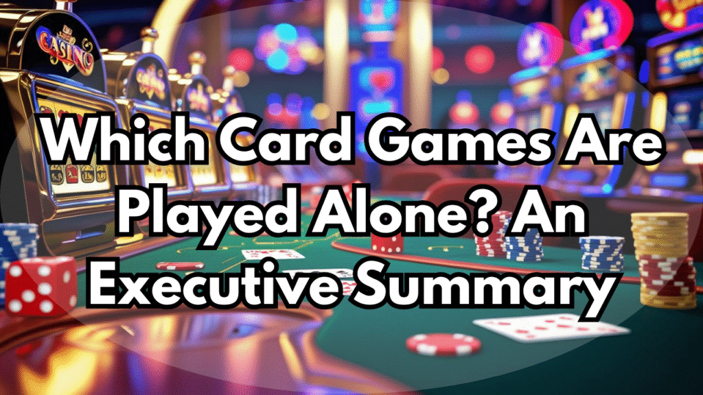 Which Card Games Are Played Alone? An Executive Summary