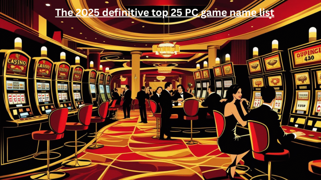Top 25 PC Games Name List Reflecting Gaming Perfection in 2025
