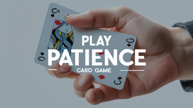 play patience card game