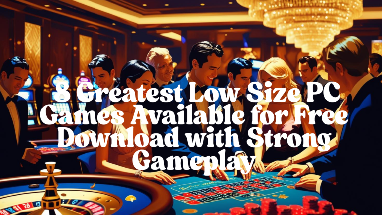 Low size pc games free download: 8 Greatest Low Size PC Games Available for Free Download with Strong Gameplay