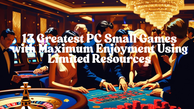 Small games for pc: 13 Greatest PC Small Games with Maximum Enjoyment Using Limited Resources