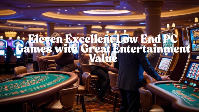 PC Games For Low End PC: Eleven Excellent Low End PC Games with Great Entertainment Value