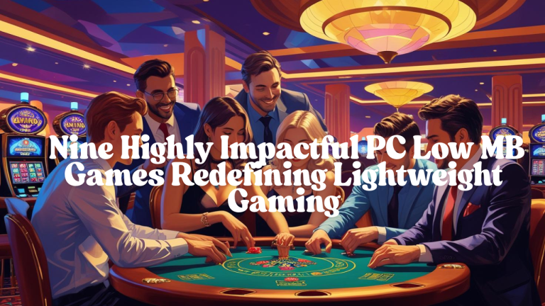 PC low mb games: Nine Highly Impactful PC Low MB Games Redefining Lightweight Gaming